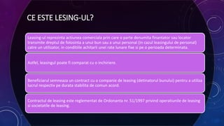 Leasingul Contractul de leasing | PPTX