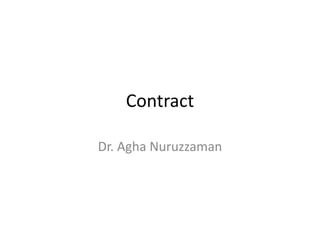 Contract
Dr. Agha Nuruzzaman
 