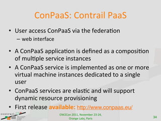 7"04//HX(7"0:'/5;(4//H
• i)$!3(''$))3:"-?((Y3U,(3%<$3.$B$!(7"-
  – W$#3,-%$!.('$

• 23:"-?((Y3(SS*,'(7"-3,)3B$Z-$B3()3(3'"RS"),7"-3
  ".3R9*7S*$3)$!U,'$3,-)%(-'$)
• 23:"-?((Y3)$!U,'$3,)3,RS*$R$-%$B3()3"-$3"!3R"!$3
  U,!%9(*3R('<,-$3,-)%(-'$)3B$B,'(%$B3%"3(3),-6*$3
  9)$!
• :"-?((Y3)$!U,'$)3(!$3$*()7'3(-B3W,**3)9SS"!%3
  BF-(R,'3!$)"9!'$3S!"U,),"-,-6
• >,!)%3!$*$()$3&=&'(&.(-M)http://www.conpaas.eu/
                    .6)7"0()899-(!"#$%&$'()*+),-(
                         .'/01$(2/&3-(4/'53          EL
 