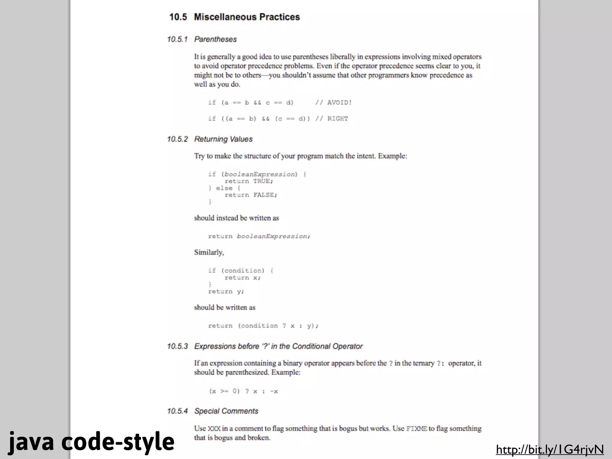 java code-style http://bit.ly/1G4rjvN
 