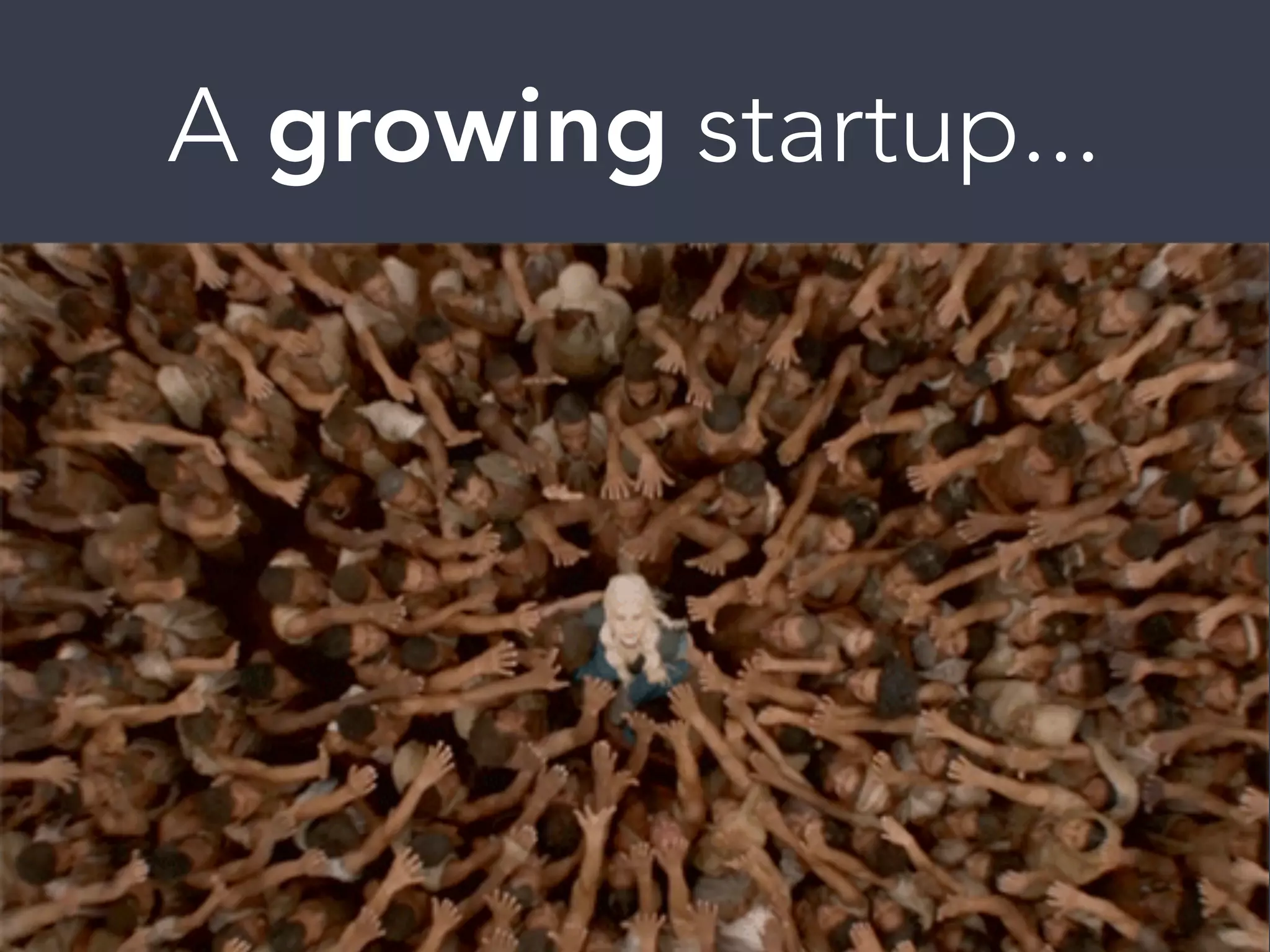 A growing startup...
 