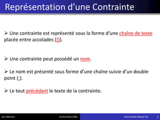 Precedant Contraintes uml | PPTX