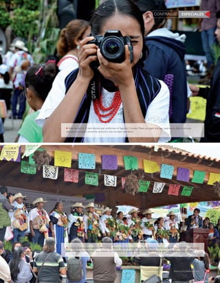 CONTRALUZ ESPECIALES
www.contralinea.com.mx 59
Una de las principales labores del Concejo Mayor ha sido la recuperación de la MadreTierra y la recomposición del tejido social,
especialmente con los niños que vivieron los momentos de guerra de la comunidad contra la delincuencia organizada en 2011
Además de los 12 keris electos que conforman el Segundo Concejo Mayor, se eligen tres por cada barrio. Está el concejo
operativo principal o tesorería comunal y seis concejos operativos
 