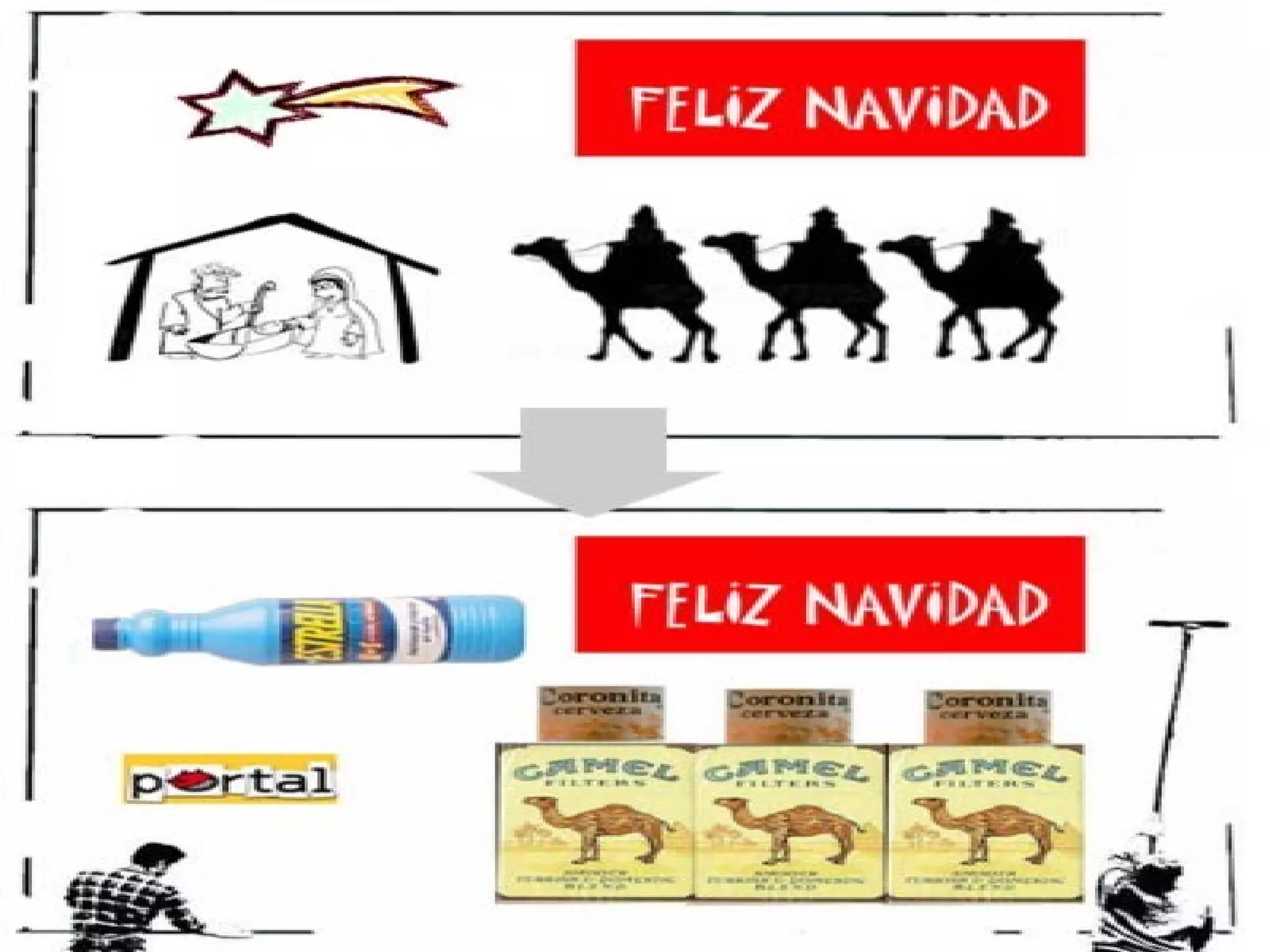 Contrapublicidade navideña