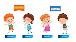 SALUDABLE ENFERMA SALUDABLE ENFERMO
CONTRARIOS
 