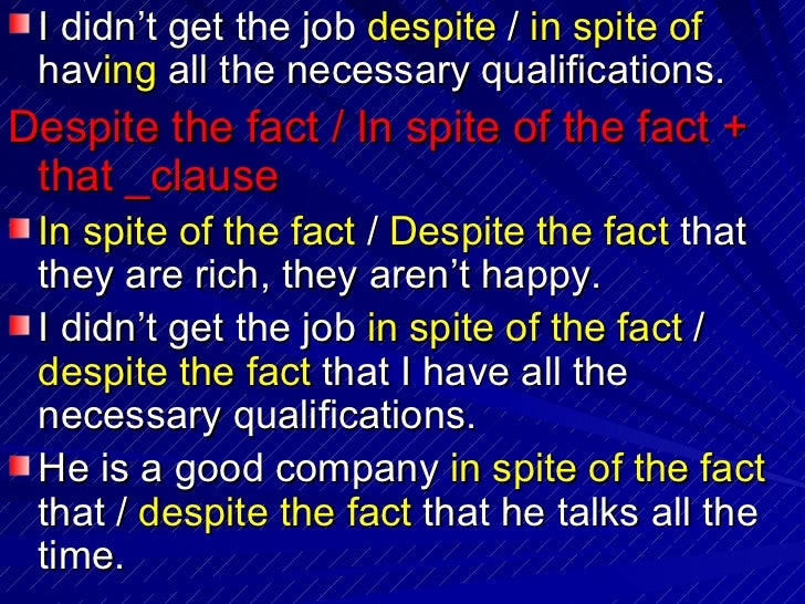 Concession and Contrast Linking Words