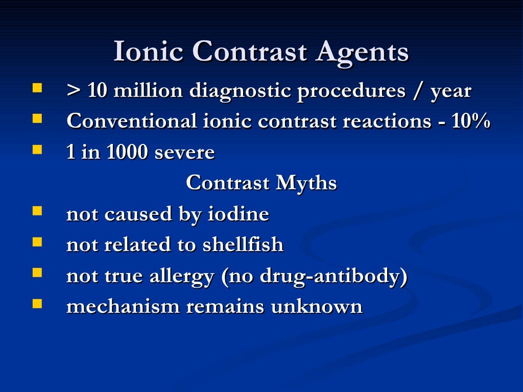 Contrast Agents Introduction to Radiology