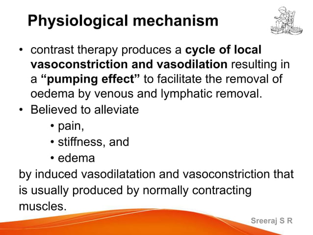 Contrast Bath in Physiotherapy SRS | PPTX | First Aid | Injuries