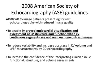 Contrast echocardiography | PDF