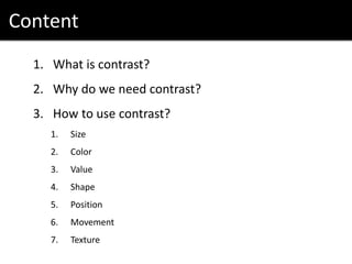 [UX Series] 4 - Contrast in design | PPTX