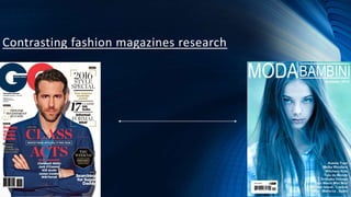 Contrasting fashion magazines research
 