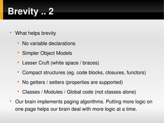 Contrasting Java And Dynamic Languages