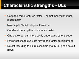 Contrasting Java And Dynamic Languages