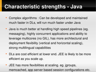 Contrasting Java And Dynamic Languages