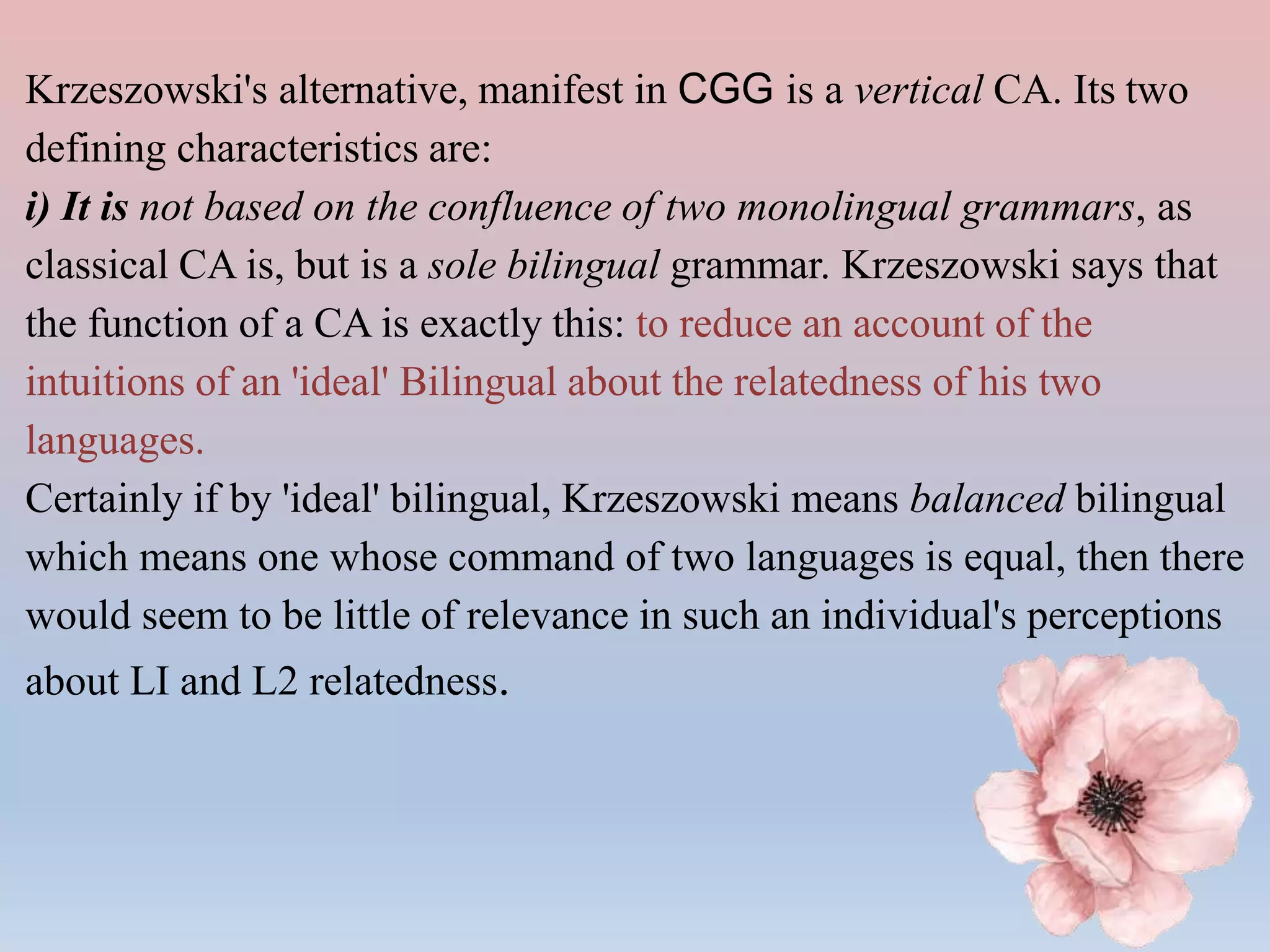 The Linguistic Components of Contrastive Analysis | PPTX