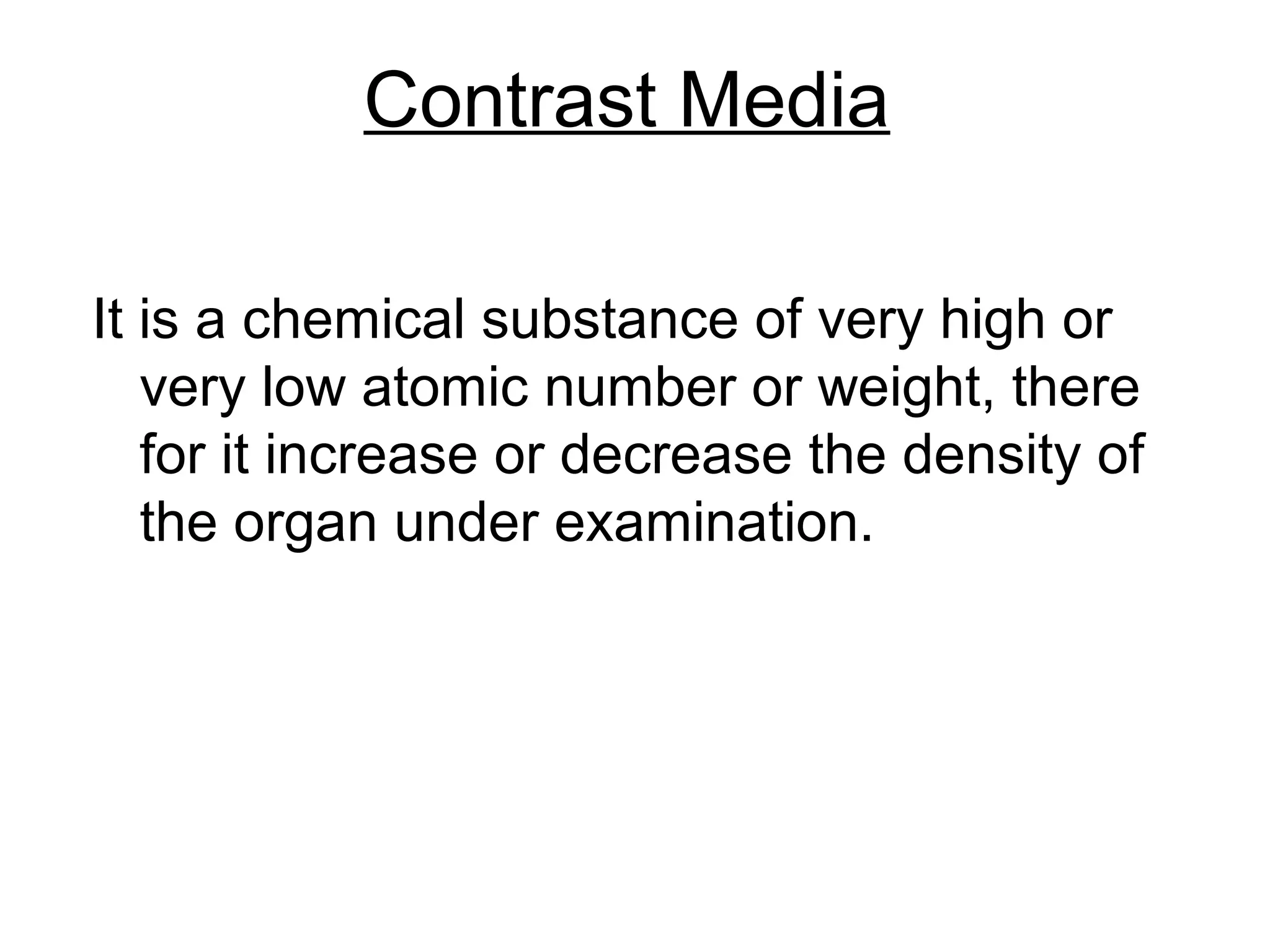 Contrast media | PPT