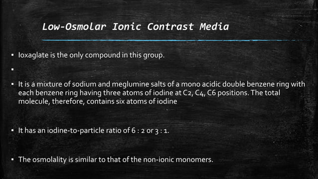 Contrast media in radiology | PPTX | Chemistry | Science