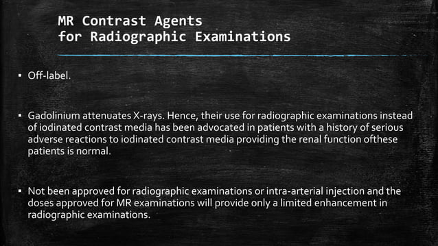 Contrast media in radiology | PPTX | Chemistry | Science