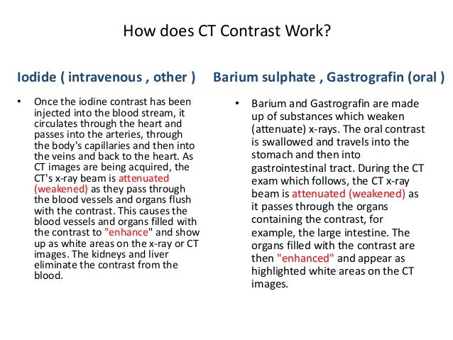 Contrast Media Used With Ct