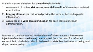 Contrast reactions and its management | PPTX