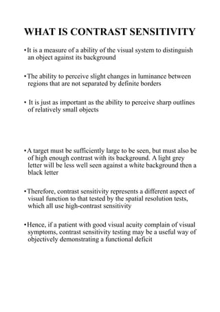 Contrast Sensitivity Examples Comprehensive Overview of Contrast Sensitivity in Visual Function ...