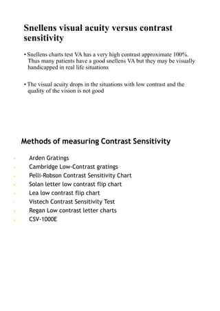 Comprehensive Overview of Contrast Sensitivity in Visual Function ...