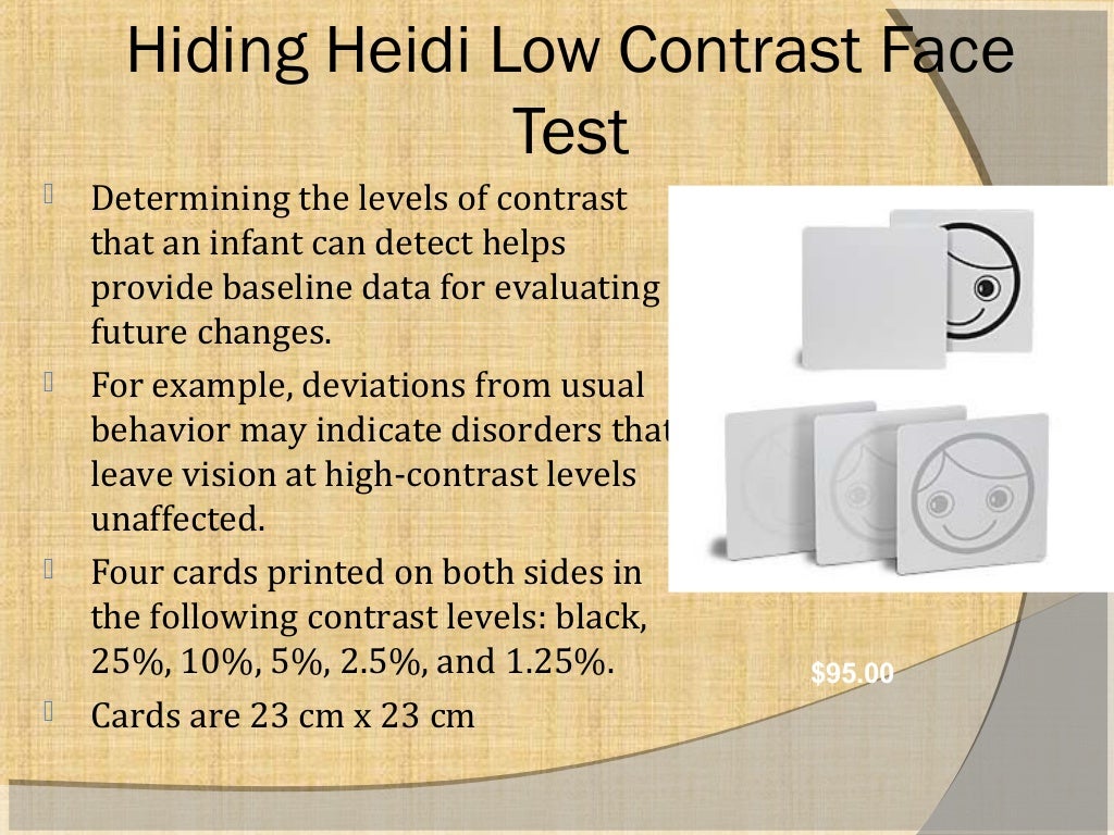 Contrast sensitivity 2 charts