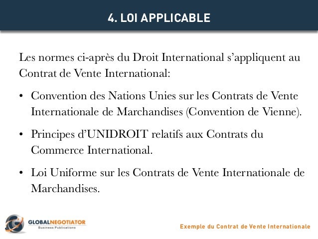 contrat de vente internationale