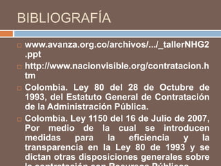 Contratos para el desarrollo de actividades científicas y tecnológicas.SELECCIÓN ABREVIADACorresponde a la modalidad de selección objetiva prevista para aquellos casos en que por las características del objeto a contratar, las circunstancias de la contratación o la cuantía o destinación del bien, obra o servicio, puedan adelantarse procesos simplificados para garantizar la eficiencia de la gestión contractual.Es objetiva la selección en la cual la escogencia se haga el ofrecimiento mas favorable a la entidad y a los fines que ella busca, sin tener en consideración factores de afecto o interés y en general cualquier clase de motivación subjetiva.