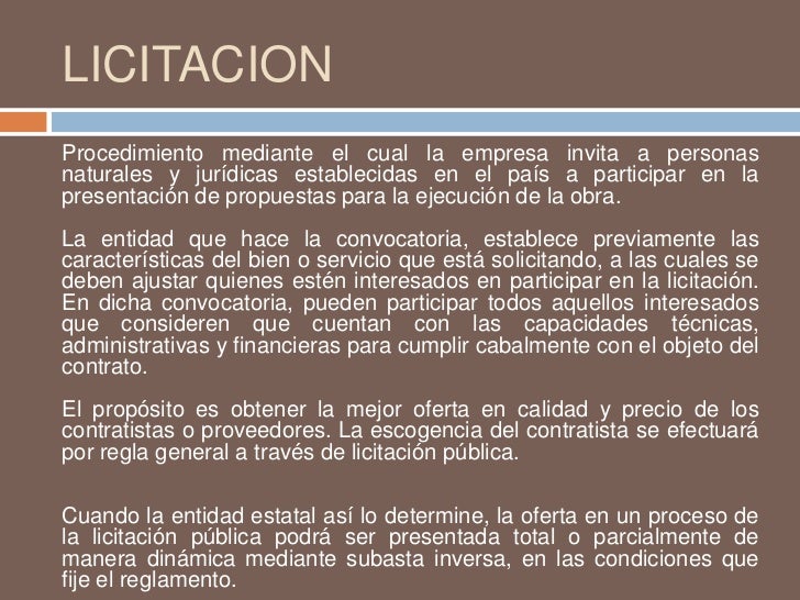 Contratacion Publica en Colombia