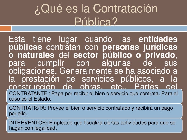 Contratacion Publica en Colombia