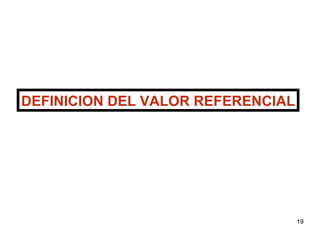 DEFINICION DEL VALOR REFERENCIAL 