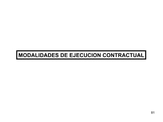 MODALIDADES DE EJECUCION CONTRACTUAL 