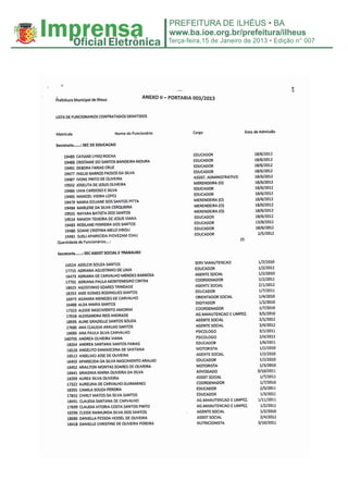 Terça-feira,15 de Janeiro de 2013 • Edição n° 007
 