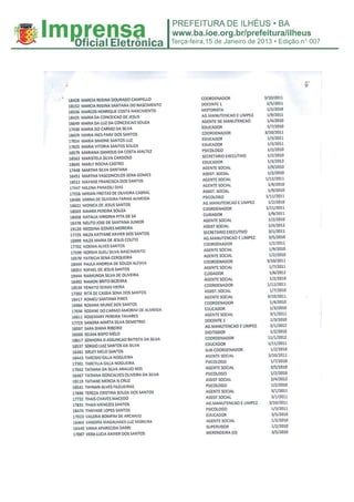 Terça-feira,15 de Janeiro de 2013 • Edição n° 007
 
