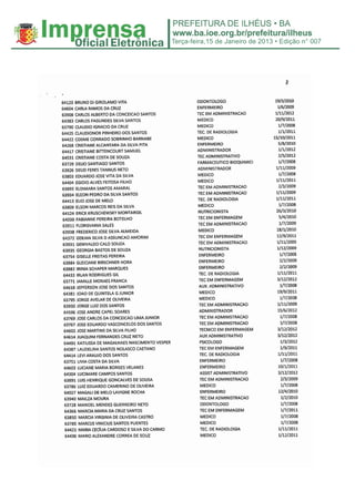 Terça-feira,15 de Janeiro de 2013 • Edição n° 007
 