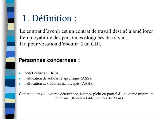 Contrat D Avenir Amp De Generation 1