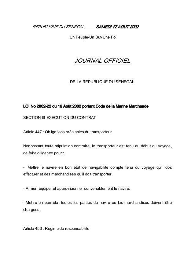 Contrat de transport