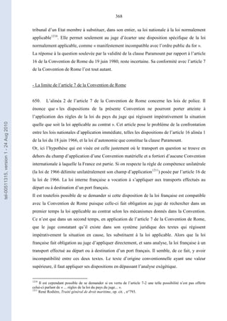   Contrat ineternational par mer