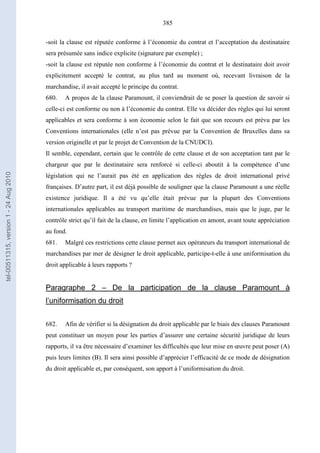   Contrat ineternational par mer