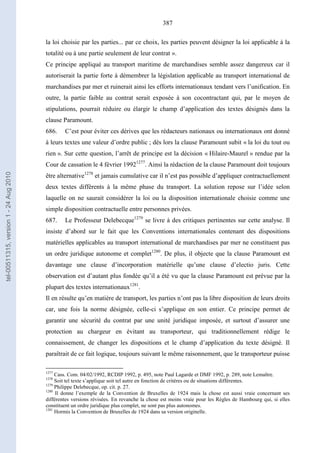   Contrat ineternational par mer