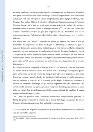   Contrat ineternational par mer