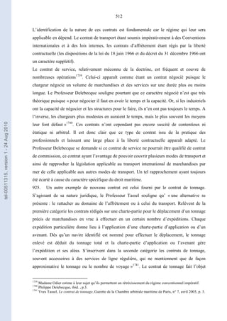   Contrat ineternational par mer