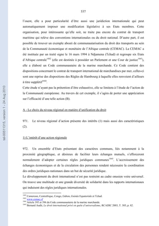   Contrat ineternational par mer
