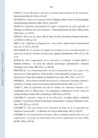   Contrat ineternational par mer