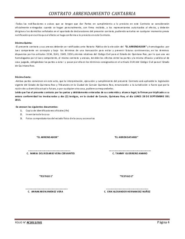 CONTRATO DE ARRENDAMIENTO