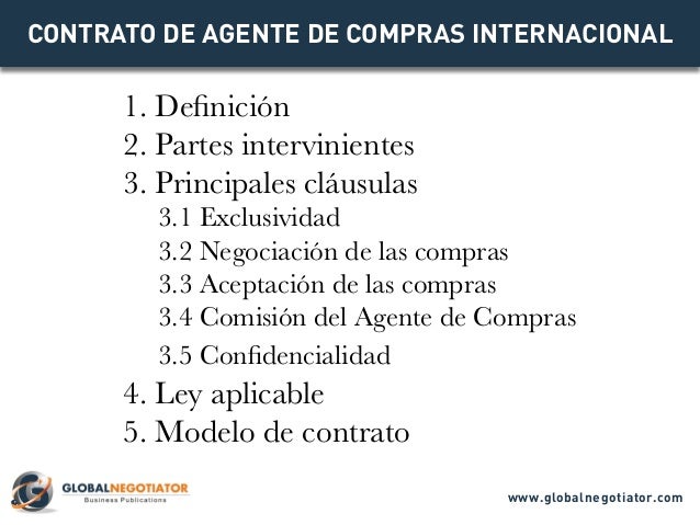CONTRATO DE AGENTE DE COMPRAS INTERNACIONAL - Modelo de Contrato y Ej…