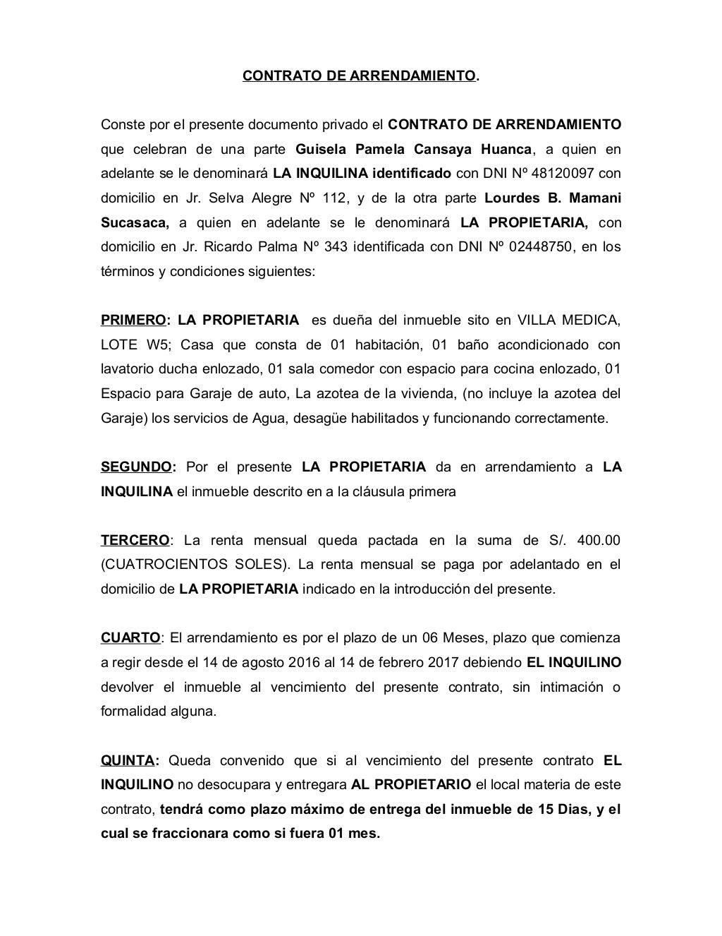 Contrato alquilercasa