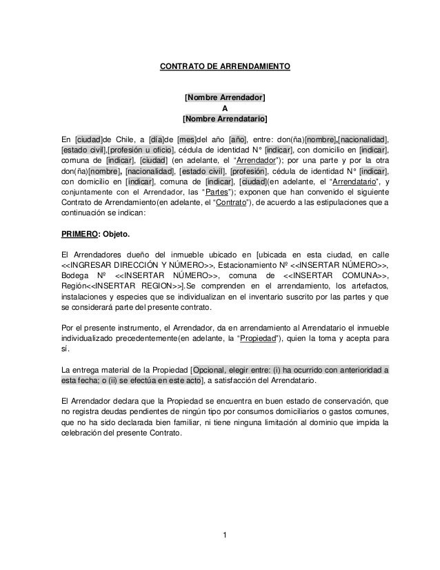 Contrato de-arrendamiento