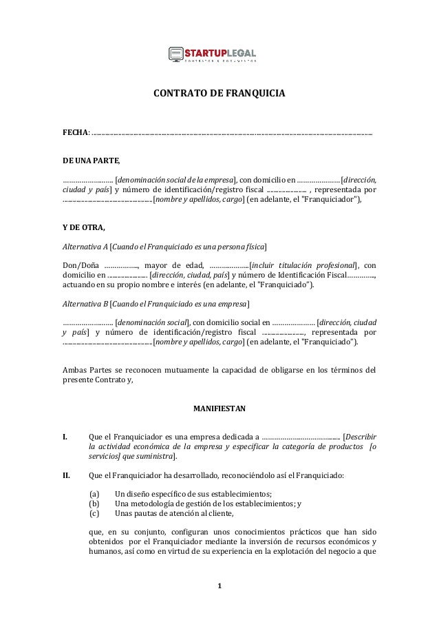 Contrato de Franquicia